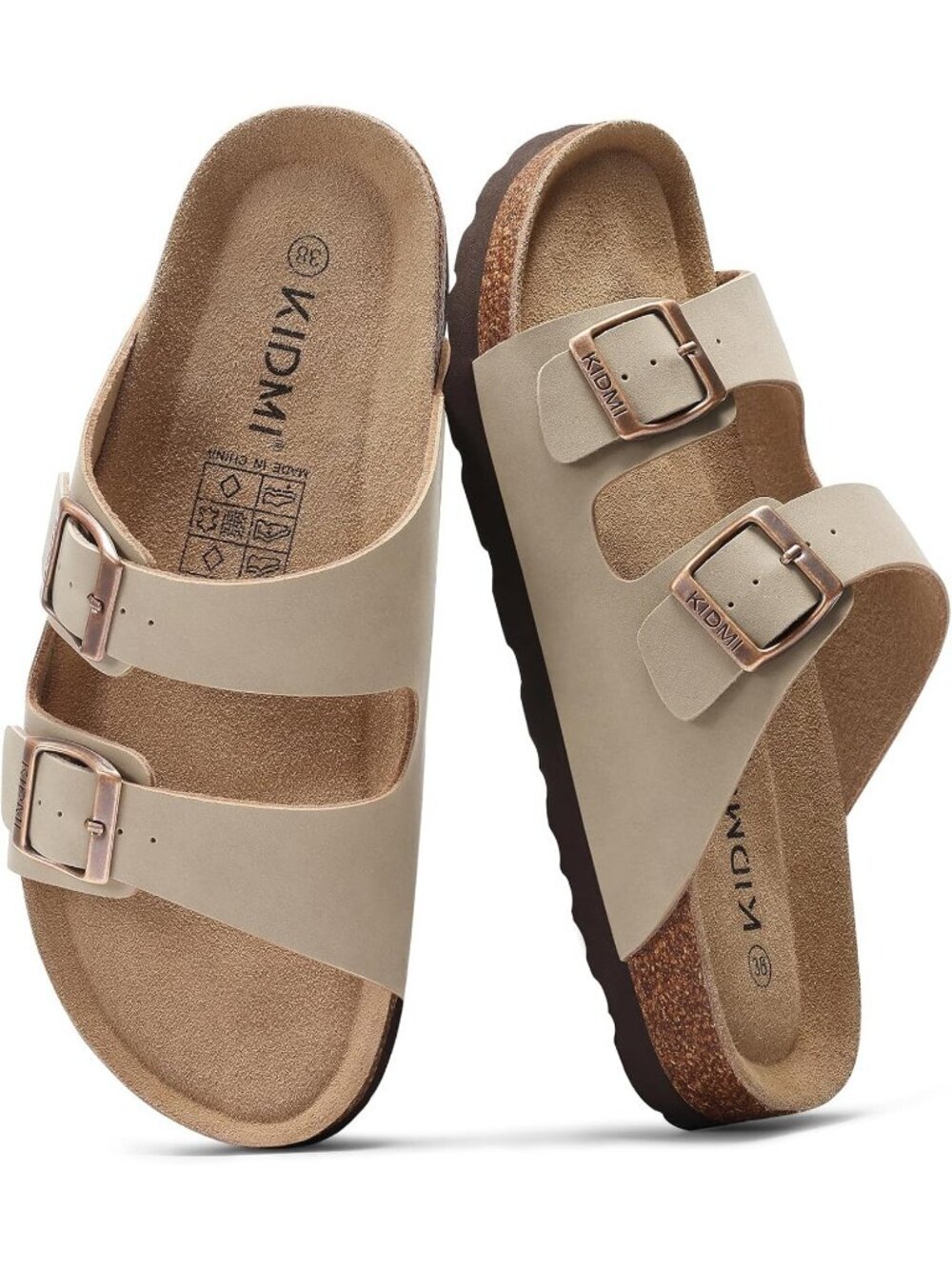 Kidmi Unisex Stone Arch Support Cork Footbed Slide Summer Sandal